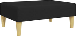 vidaXL - Voetenbank - 77x55x31 - cm - stof - zwart