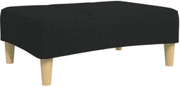 vidaXL - Voetenbank - 77x55x31 - cm - stof - zwart