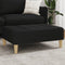 vidaXL - Voetenbank - 77x55x31 - cm - stof - zwart
