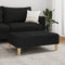 vidaXL - Voetenbank - 77x55x31 - cm - stof - zwart