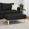 vidaXL - Voetenbank - 77x55x31 - cm - stof - zwart