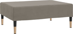 vidaXL - Voetenbank - 78x56x32 - cm - fluweel - lichtgrijs