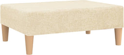vidaXL - Voetenbank - 78x56x32 - cm - stof - crèmekleurig