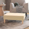 vidaXL - Voetenbank - 78x56x32 - cm - stof - crèmekleurig