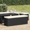 vidaXL - Voetenbankje - met - kussen - 110x30x40 - cm - poly - rattan - zwart
