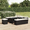 vidaXL - Voetenbankje - met - kussen - 110x30x40 - cm - poly - rattan - zwart