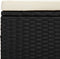 vidaXL - Voetenbankje - met - kussen - 110x30x40 - cm - poly - rattan - zwart