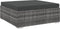 vidaXL - Voetensteun - 1 - st - met - kussen - poly - rattan - grijs