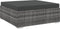 vidaXL - Voetensteun - 1 - st - met - kussen - poly - rattan - grijs