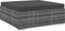 vidaXL - Voetensteun - 1 - st - met - kussen - poly - rattan - zwart