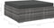 vidaXL - Voetensteun - 1 - st - met - kussen - poly - rattan - zwart