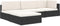 vidaXL - Voetensteun - 1 - st - met - kussen - poly - rattan - zwart