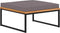 vidaXL - Voetensteun - met - kussen - 66x66x36 - cm - acaciahout - donkergrijs
