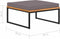 vidaXL - Voetensteun - met - kussen - 66x66x36 - cm - acaciahout - donkergrijs