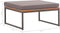 vidaXL - Voetensteun - met - kussen - 66x66x36 - cm - acaciahout - donkergrijs