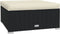 vidaXL - Voetensteun - met - kussen - 70x70x30 - cm - poly - rattan - zwart