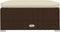 vidaXL - Voetensteun - met - kussen - 70x70x30 - cm - poly - rattan - bruin