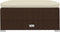 vidaXL - Voetensteun - met - kussen - 70x70x30 - cm - poly - rattan - bruin