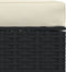 vidaXL - Voetensteun - met - kussen - 70x70x30 - cm - poly - rattan - zwart