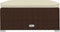vidaXL - Voetensteun - met - kussen - 70x70x30 - cm - poly - rattan - bruin