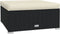 vidaXL - Voetensteun - met - kussen - 70x70x30 - cm - poly - rattan - zwart