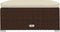 vidaXL - Voetensteun - met - kussen - 70x70x30 - cm - poly - rattan - bruin