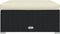 vidaXL - Voetensteun - met - kussen - 70x70x30 - cm - poly - rattan - zwart