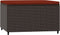 vidaXL - Voetensteun - met - kussen - poly - rattan - bruin