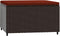 vidaXL - Voetensteun - met - kussen - poly - rattan - bruin