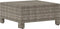 vidaXL - Voetensteun - met - kussen - poly - rattan - grijs