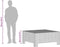 vidaXL - Voetensteun - met - kussen - poly - rattan - grijs