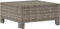 vidaXL - Voetensteun - met - kussen - poly - rattan - grijs