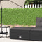 vidaXL - Voetensteun - met - kussen - poly - rattan - zwart