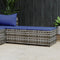 vidaXL - Voetensteunen - 2 - st - met - kussens - poly - rattan - grijs