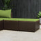 vidaXL - Voetensteunen - 2 - st - met - kussens - poly - rattan - bruin