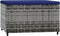 vidaXL - Voetensteunen - 2 - st - met - kussens - poly - rattan - grijs