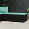 vidaXL - Voetensteunen - 2 - st - met - kussens - poly - rattan - zwart