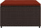 vidaXL - Voetensteunen - 2 - st - met - kussens - poly - rattan - bruin