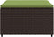 vidaXL - Voetensteunen - 2 - st - met - kussens - poly - rattan - bruin