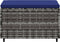 vidaXL - Voetensteunen - 2 - st - met - kussens - poly - rattan - grijs