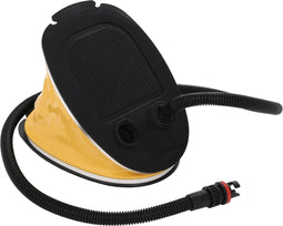 vidaXL - Voetpomp - 26x18 - cm - PP - en - PE - grijs - en - geel