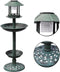 vidaXL - Vogelbad/voederhuisje - met - solarverlichting