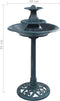 vidaXL - Vogelbadje - met - fontein - 50x91 - cm - kunststof - groen