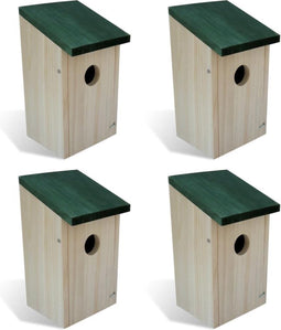 vidaXL - Vogelhuisjes - 4 - st - 12x12x22 - cm - hout