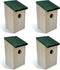 vidaXL - Vogelhuisjes - 4 - st - 12x12x22 - cm - hout