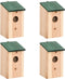 vidaXL - Vogelhuisjes - 4 - st - 12x12x22 - cm - hout