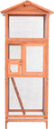 vidaXL - Vogelkooi - 68x62x166 - cm - massief - vurenhout