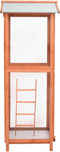 vidaXL - Vogelkooi - 68x62x166 - cm - massief - vurenhout