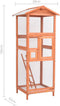 vidaXL - Vogelkooi - 68x62x166 - cm - massief - vurenhout