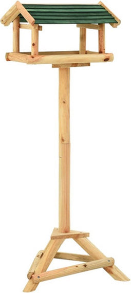 vidaXL - Vogelvoeder - met - standaard - 37x28x100 - cm - massief - vurenhout